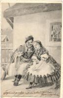 70 db RÉGI motívumos képeslap; humor, hölgyek, hajó, közte litho, vegyes minőségben / 70 pre-1945 mo...