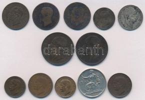 Olaszország 1861-1924. 12db-os vegyes érme tétel, közte 1887. 1L Ag "I. Umberto" T:vegyes
...