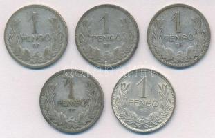 1926. 1P Ag (3x) + 1927. 1P Ag + 1939. 1P Ag T:2-3 kis patina