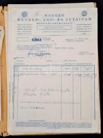 Vegyes papírrégiség tétel: számlák, nyugták, stb., összesen kb. 40 db