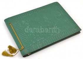 cca 1960 Erotikus és pornográf fotókat tartalmazó fotóalbum, 51 db képpel, képméret: 11x8 cm album m...