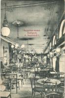 1908 Budapest II. Margit Park kávéház belső. Margit körút 1. (EK)