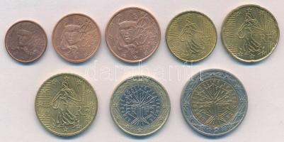 Franciaország 1999. 1c-2E (8xklf) forgalmi sor T:2 kis patina
France 1999. 1 Cent - 2 Euro (8xdiff)...