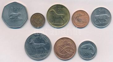 Írország 1970-1993. 1/2p-1Ł (8xklf) T:2 Ireland 1970-1993. 1/2 Penny - 1 Pound (8xdiff) C:XF