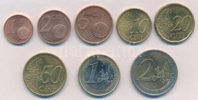 Ausztria 2002. 1c-2E (8xklf) forgalmi sor T:2  Austria 2002. 1 Cent - 2 Euro (8xdiff) coin set C:XF