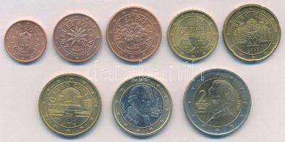 Ausztria 2002. 1c-2E (8xklf) forgalmi sor T:2 
Austria 2002. 1 Cent - 2 Euro (8xdiff) coin set C:XF