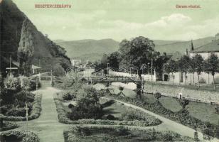 1916 Besztercebánya, Banská Bystrica; Garam részlet fahíddal / River Hron and bridge (EK)