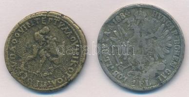 Római kori görög provinciális érme(?) modern hasmisítványa + Ausztria 1884. 1Fl "Ferenc József&...