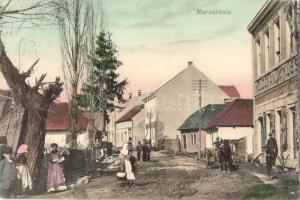 1914 Maroshévíz, Toplita; utcakép, Moldován Miklós üzlete és saját kiadása / street view with shop (fa)