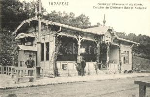 Budapest II. Hűvösvölgy, Villamos vasút végállomás, felszálló hely táblák