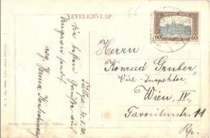 Tállya, Református iskola és templom. W. L. Bp. 5569. Kiadja Auerswald Gyula (r)