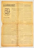 1956 Szabad nép. MDP központi lapja, XIV. évf. 1956. október 29., szakadozott.