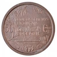 Francia Óceánia 1949. 50c Cu-Ni próbaveret T:1,1-
French Oceania 1949. 50 Centimes Cu-Ni essai C:UN...