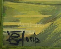 Josip Zeman (?-): Zágráb, Tomiszláv király szobra, tempera, falemez, jelzett, fa keretben, 39x31 cm