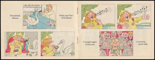 cca 1930 Az operaház csodája. Gyógyszer (Coryfin-bonbon) humoros, képregényes történettel illusztrál...