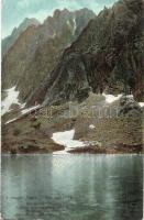 Tátra, Batizfalvi-tó, Ferenc József csúcs / Batizovské pleso, Stít Frantiska Jozefa / lake, mountain peak (fa)