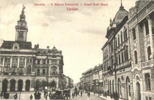 1911 Újvidék, Novi Sad; II. Rákóczi Ferenc út, Mayer nagyszálloda / street view, Grand Hotel