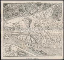 1862 Ó-Buda térképe.Fametszet. 19x17 cm