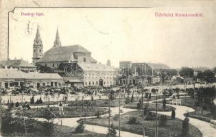 1909 Komárom, Komárnó; Darányi liget, piac / park, market  (EK)