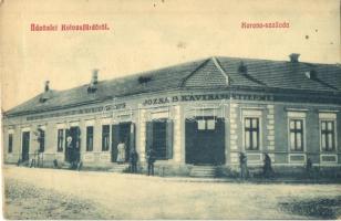 Kolozs, Cojocna; Korona szálloda, Józsa B. kávéháza, étterem. W. L. 1578. / hotel, café, restaurant (felületi sérülés / surface damage)