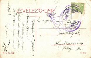 Türkös, Turches (Négyfalu, Sacele); Fő utca, Evangélikus templom, gőzfürdő. W. L. Bp. 6099. / main s...