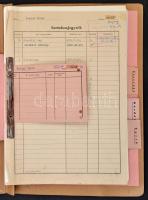 1975-1989 MSZMP XXI. kerületi kádernyilvántartási személyi anyaga, feliratozott dossziéban, benne az...