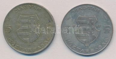 1947. 5Ft Ag "Kossuth" (2x) T:3