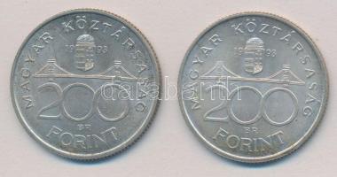 1993. 200Ft Ag "MNB" (2x) T:2