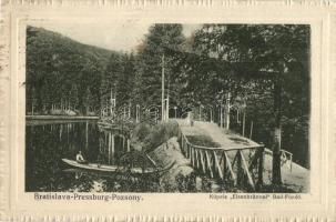 Pozsony, Pressburg, Bratislava; Vaskutacska-fürdő, tó / Eisenbrünnel (Eisenbründl) / Zelezná Studénka, lake (EK)