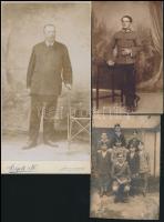 cca 1890-1920 Vegyes fénykép tétel, összesen 9 db, köztük cserkészek, strandon készült csoportkép, k...