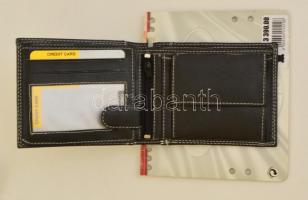 NY bőr pénztárca, fekete, jó állapotban