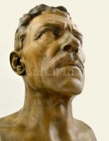 Keviczky Hugó (1879-1944):  Prónay Pál (1874-1946) 1922. Bronz, jelzett (Mencsik öntöde), márvány ta...