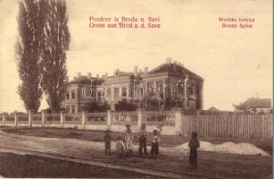 Bród, Nagyrév, Slavonski Brod, Brod na Savi; kórház. W.L. 146. / Brodska bolnica / hospital (EK)