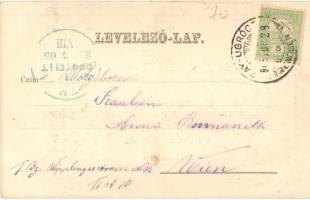1905 Zayugróc, Ugrócváralja, Uhrovec; M. kir. állami polgári iskola. Kiadja Elvira fényképészeti műt...