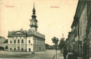 Késmárk, Kezmarok; Városháza, Villányi Ignác sütödéje, üzlet, Donáth-féle Késmárk szálloda. W. L. Bp. 2902. / town hall, bakery, shops, hotel (EK)