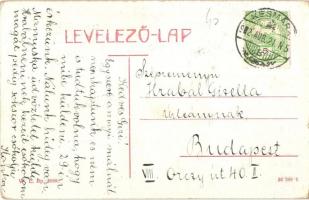 Késmárk, Kezmarok; Fő tér, Városháza, Késmárki Bank rt., Evangélikus templom, üzlet. W. L. Bp. 2888....