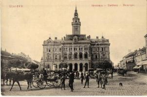 Újvidék, Novi Sad; Városháza, piac. W. L. 263. / Stadthaus / town hall, market vendors (EK)