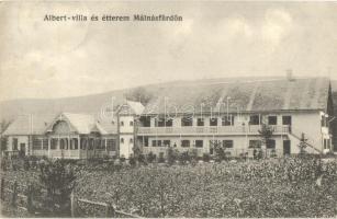 1911 Málnásfürdő, Malnas Bai; Albert Villa és étterem. Gyulai Ferenc kiadása / villa and restaurant