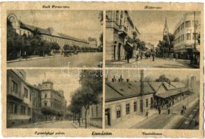 Komárom, Komárno - 6 db régi városképes lap / 6 pre-1945 town-view postcards