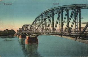 Komárom, Komárno; Duna híd. Spitzer Sándor kiadása / Danube bridge (EK)