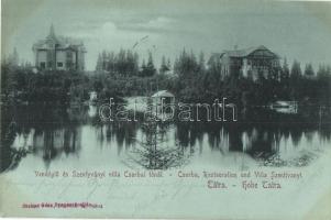 1899 Tátra, Tatry; Csorbai-tó, Vendéglő, Szentyványi Villa / restaurant and villa