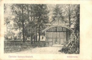 1906 Stubnyafürdő, Túróchévíz, Stubnianske Teplice, Turcianske Teplice; Stefánia forrás. Stránszky Jakab és veje kiadása / spring pavilion