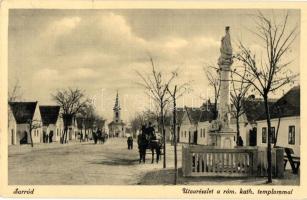 Sarród, utcakép, Római katolikus templom, szekér