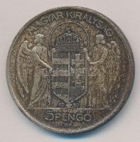 1939. 5P Ag "Horthy balra" T:1-,2 patina, kis ph. 
Adamo P8.2