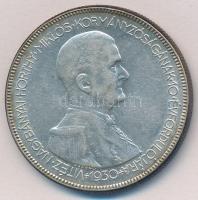 1930. 5P Ag Horthy jobbra T:2- patina Adamo P8