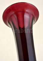 Moser Formába öntött ametisztszínű váza, jelzés nélkül, m: 24 cm