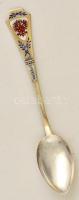 Innsbruck ezüst kanál zománc díszítéssel / Silver enamel spoon 6,6 g