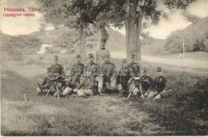 Piliscsaba-tábor, Gépfegyver osztály, osztrák-magyar katonák, Póhl és Herz kiadása / Austo-Hungarian soldiers, machine guns (EK)