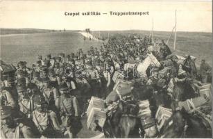 Csapatszállítás, katonák menetben, M. F. Rt. / Truppentransport / Marching soldiers