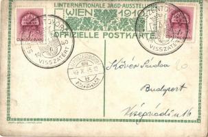 1910 Wien, Erste internationale Jagd-Ausstellung. Druck und Verlag J. Weiner / The first Internation...